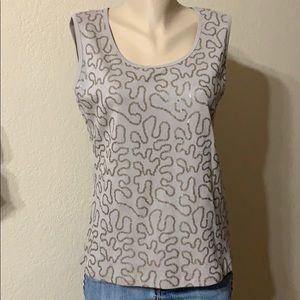 JM Collection Top Sleeveless Embellished Size L